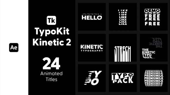 Photo of Kinetic Typo Kit V2 Titles for After Effects – Videohive 44574596