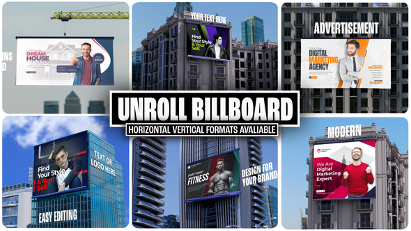 Photo of Unroll Billboard Mockup – Realistic 3D Outdoor Advertising Display Kit – Videohive 59529250