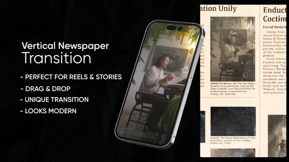 Photo of Vertical Newspaper Transition – Videohive 59530026