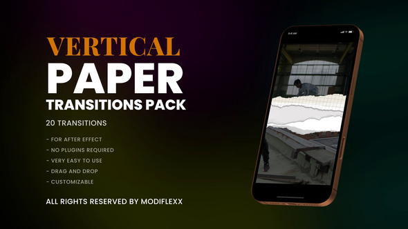 Photo of 20 Vertical Paper Style Transition Pack – Videohive 60206300