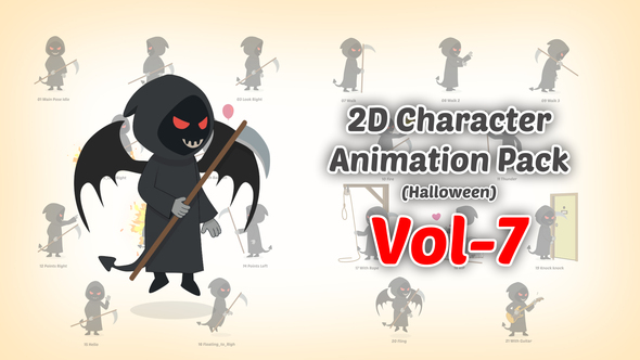 Photo of 2D character Animation Pack Vol 7 (Halloween) – Videohive 60176169