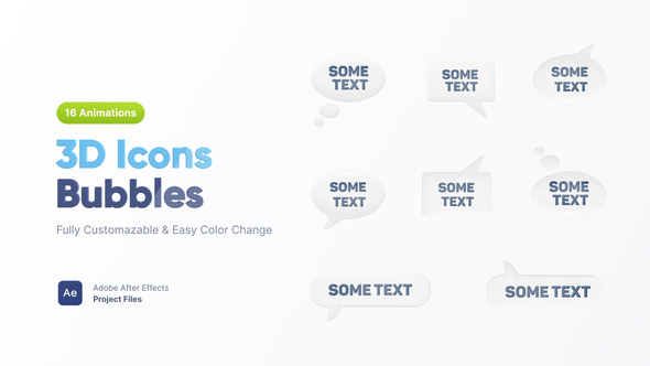Photo of 3D Bubble Icons – Videohive 59684101