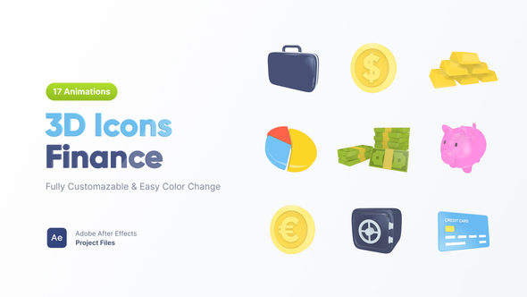 Photo of 3D Icons | Finance – Videohive 59808132