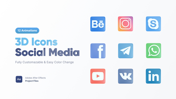 Photo of 3D Social Media Icons – Videohive 59622761