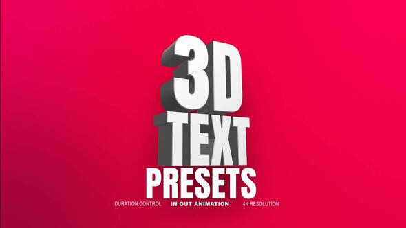Photo of 3d Text Presets – Videohive 60139003