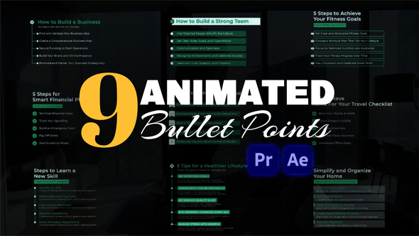 Photo of 9 Bullet Points – Videohive 58311785