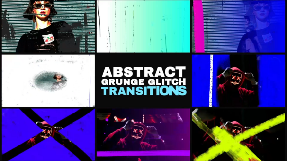 Photo of Abstract Grunge Glitch Seamless Transitions for Premiere Pro – Videohive 60471782