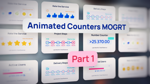 Photo of Animated Counters MOGRT – Infographic Number, Rating, Revenue & KPI Elements for UI, Business & Repo – Videohive 59550264