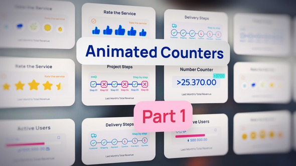 Photo of Animated Counters – Infographic Number, Rating, Revenue & KPI Elements for UI, Business & Reports – Videohive 59499657
