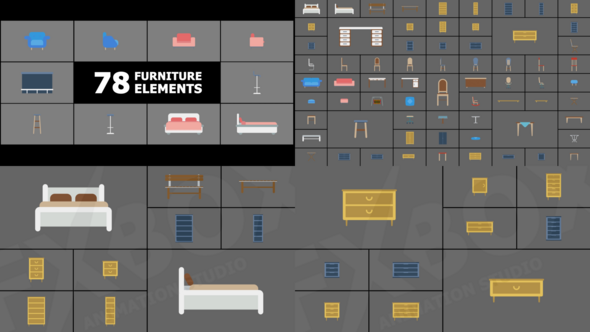 Photo of Animated Furniture Elements for After Effects – Videohive 60483128