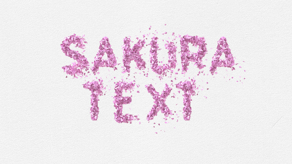 Photo of Animated Sakura Flower Petal Typeface Elegant Pink Cherry Blossom Letters – Videohive 58260010