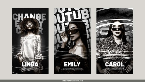 Photo of Black Animated Lines Poster Stories – Videohive 59882015