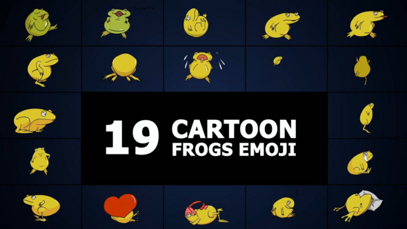 Photo of Cartoon Frogs Emoji for Premiere Pro – Videohive 60319859