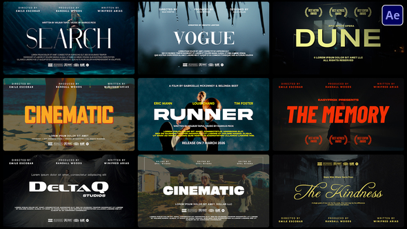 Photo of Cinematic Titles – Videohive 60409029
