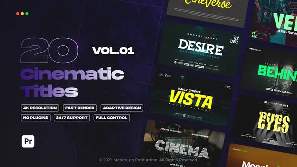 Photo of Cinematic Titles vol.01 | Premiere Pro – Videohive 60317873
