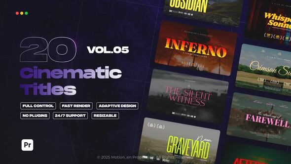 Photo of Cinematic Titles vol.05 | Premiere Pro – Videohive 60317897