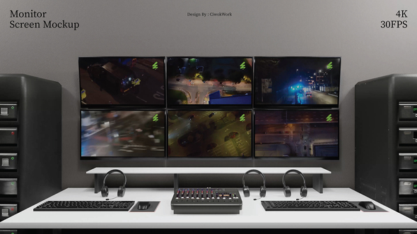 Photo of Control Room Monitor Screen Mockup – Videohive 60346563