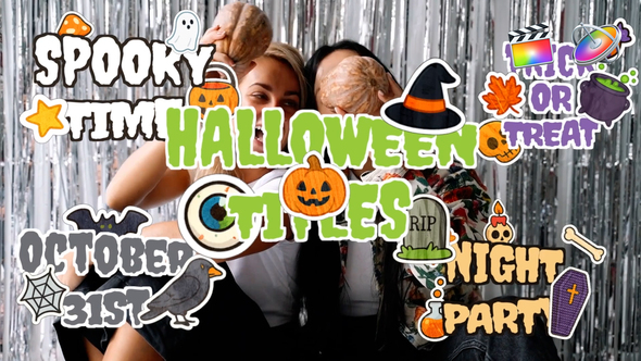 Photo of Cute Halloween Stickers Titles – Videohive 59988333