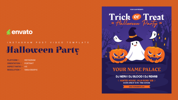Photo of Halloween Instagram Post Portrait – Creative After Effects Video Template – Videohive 60187856