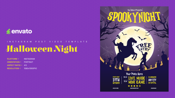 Photo of Halloween Instagram Post Portrait – Creative After Effects Video Template – Videohive 60363753