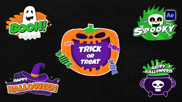 Photo of Halloween Sticker Titles | Looped – Videohive 60529982