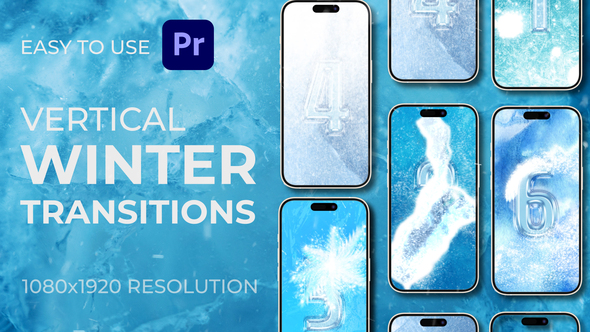 Photo of Ice Frost Snowflakes Christmas Vertical Transitions – Videohive 60228467