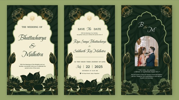 Photo of Indian Flower Wedding Invitation – Videohive 60333374