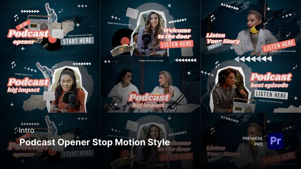 Photo of Intro – Podcast Opener Stop Motion Style Premiere Pro Templates – Videohive 60189250