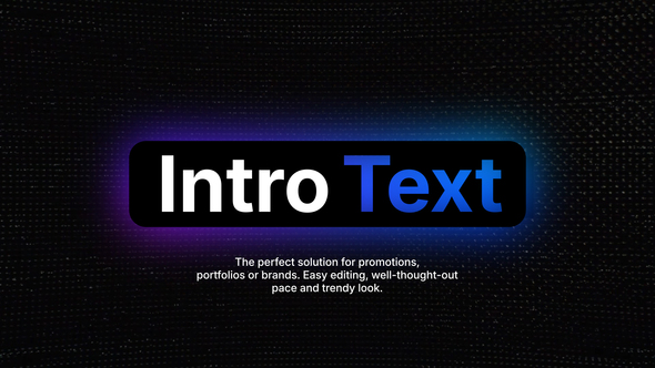 Photo of Intro Text | Premiere Pro (MOGRT) – Videohive 60456790