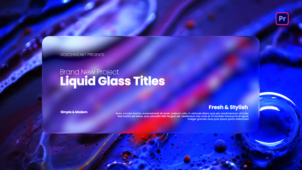 Photo of Liquid Glass Titles I Premiere Pro – Videohive 59847102