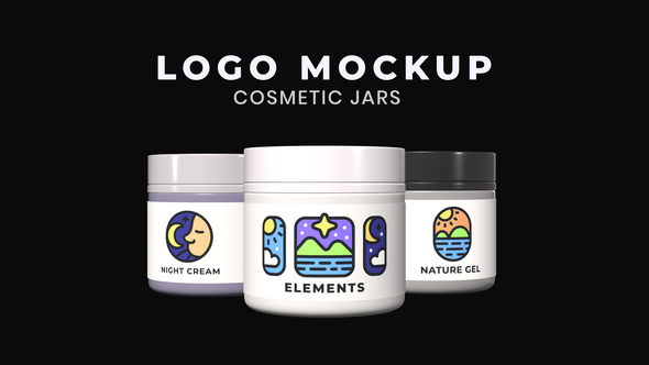 Photo of Logo Mockup on Cosmetic Jar template | After Effects – Videohive 60513369