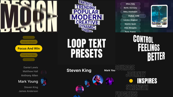 Photo of Looping List Text Animations MOGRT – Videohive 60421659