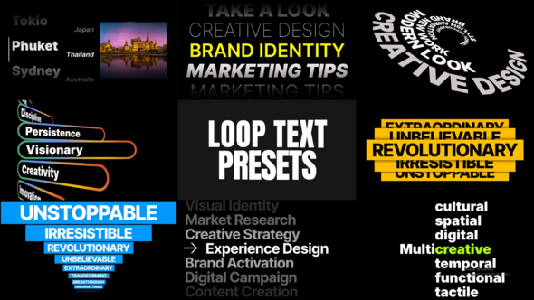 Photo of Looping List Text Animations – Videohive 60517219