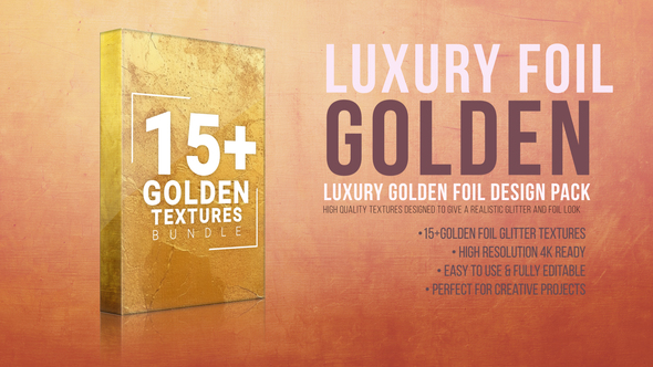 Photo of Luxury Golden Foil Glitter Textures Collection For DaVinci Resolve – Videohive 60047845