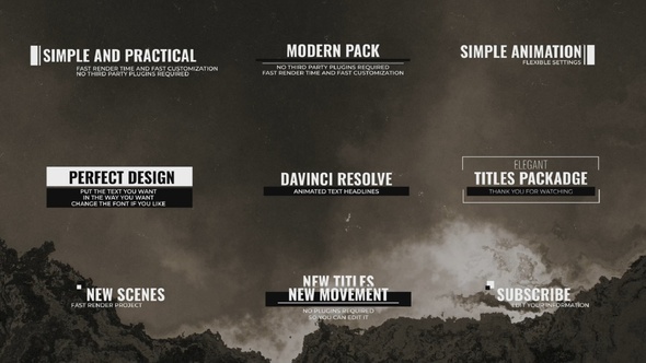 Photo of Minimal Titles Pack in Davinci Resolve. – Videohive 60171284