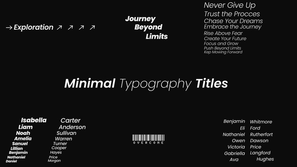 Photo of Minimal Typography Titles – Videohive 60490403