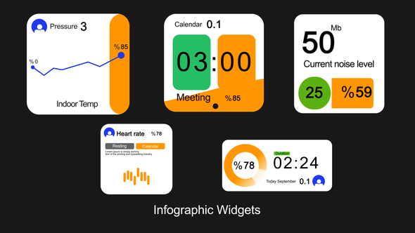 Photo of Modern Infographic Widgets Pack | Clean UI Kit – Videohive 60071147