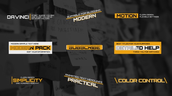 Photo of Modern Titles in Davinci Resolve. – Videohive 60316994