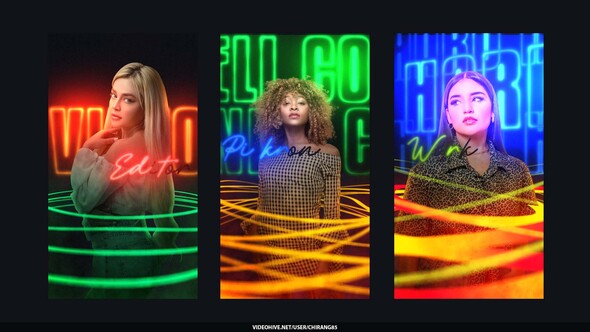 Photo of Neon Animated Lines Poster Storie – Videohive 59881990