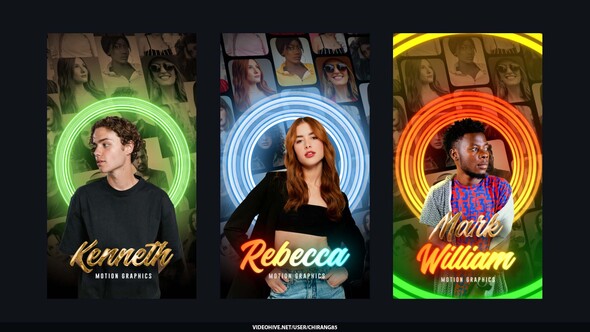 Photo of Neon Photo Poster Stories – Videohive 60017540