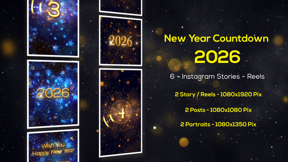 Photo of New Year Countdown 2026 – Instagram Stories – Videohive 49665276