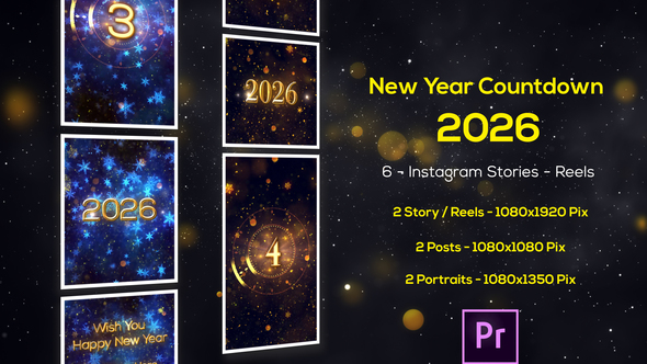 Photo of New Year Countdown 2026 – Instagram Stories – Premiere Pro – Videohive 49765591