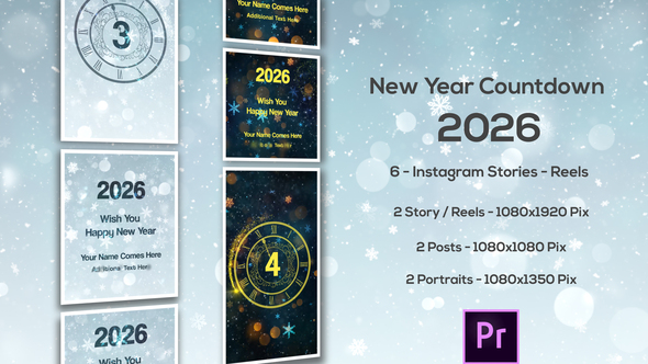 Photo of New Year Countdown 2026 – Instagram Stories – Premiere Pro – Videohive 49780492