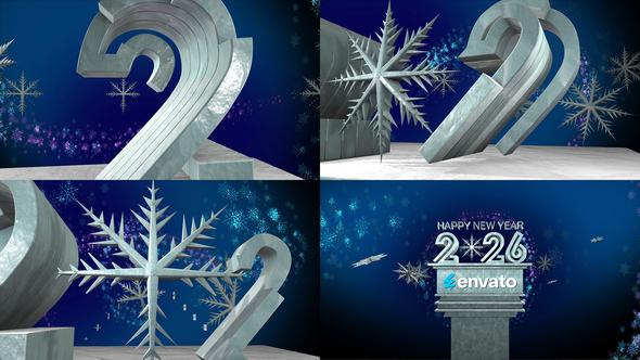Photo of New Year Greetings 2026 With Snowflake – Videohive 60088949