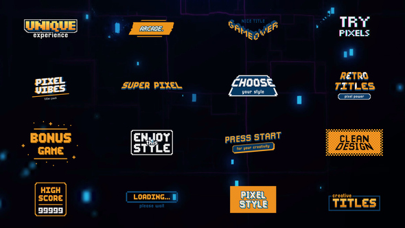 Photo of Pixel Titles – Videohive 58760304