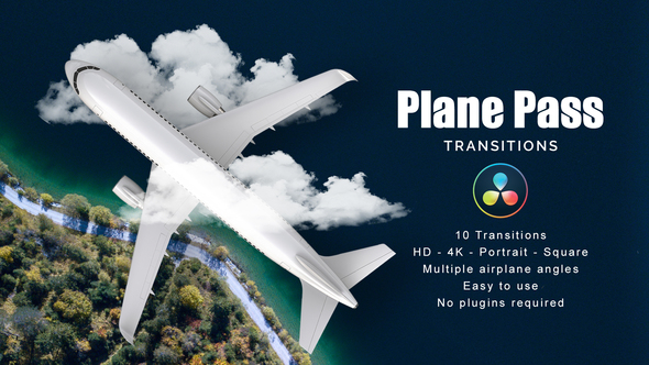 Photo of Plane Pass Transitions | DaVinci Resolve – Videohive 60139147