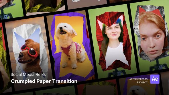 Photo of Reels – Crumpled Paper Transition After Effects Project Files – Videohive 60237825