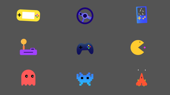 Photo of Retro Gaming Icons for After Effects – Videohive 60294693