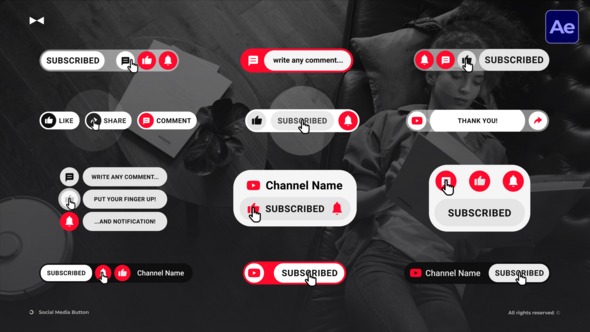 Photo of Social Media Buttons  AE – Videohive 60295138