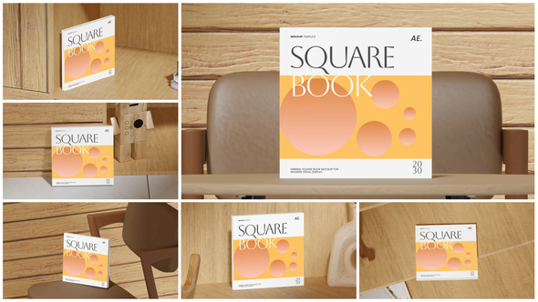 Photo of Square Book Mockup – Videohive 60537642